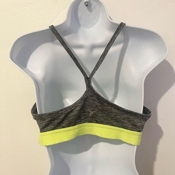 🔥4/$25 Old Navy Active Women’s Light Support Ruched Sports Bra Heather Gray Neo - Picture 3 of 4